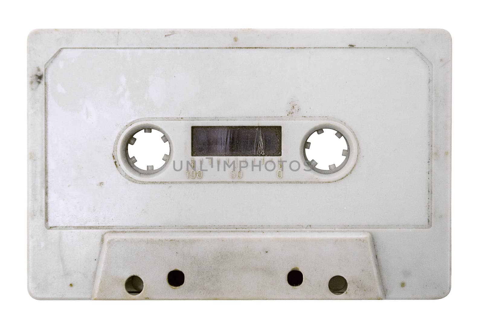 Dirty old tape isolated on a white background. File contains clipping path.