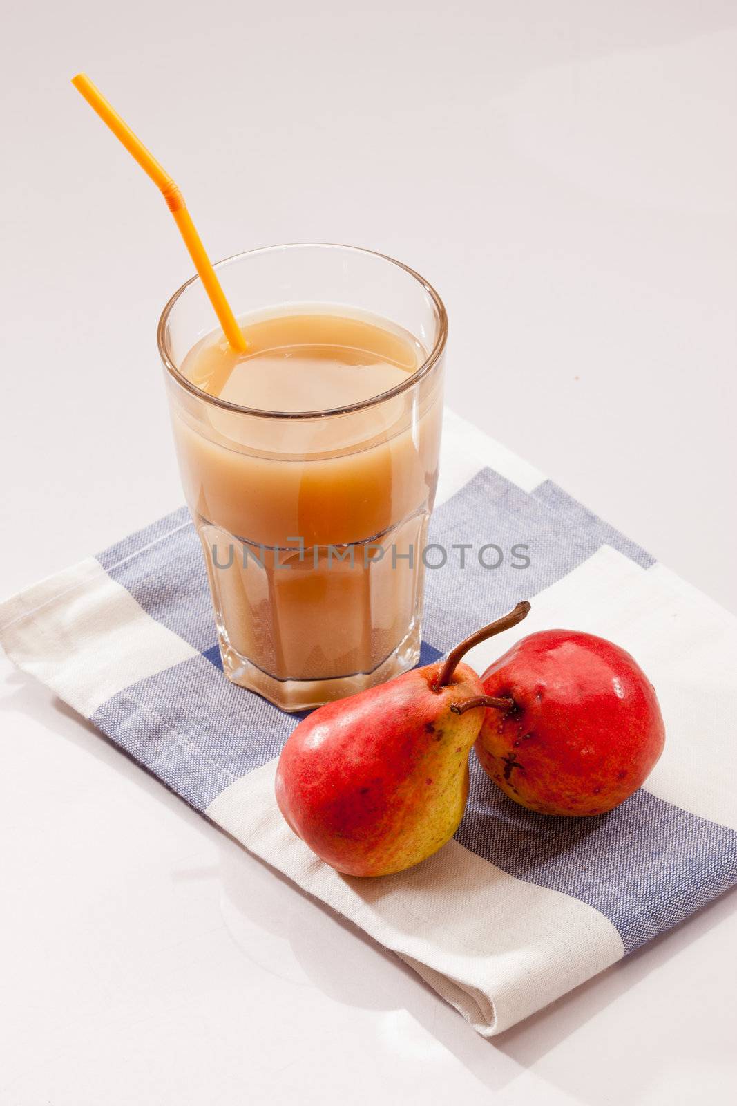 food series: two red pear and juice