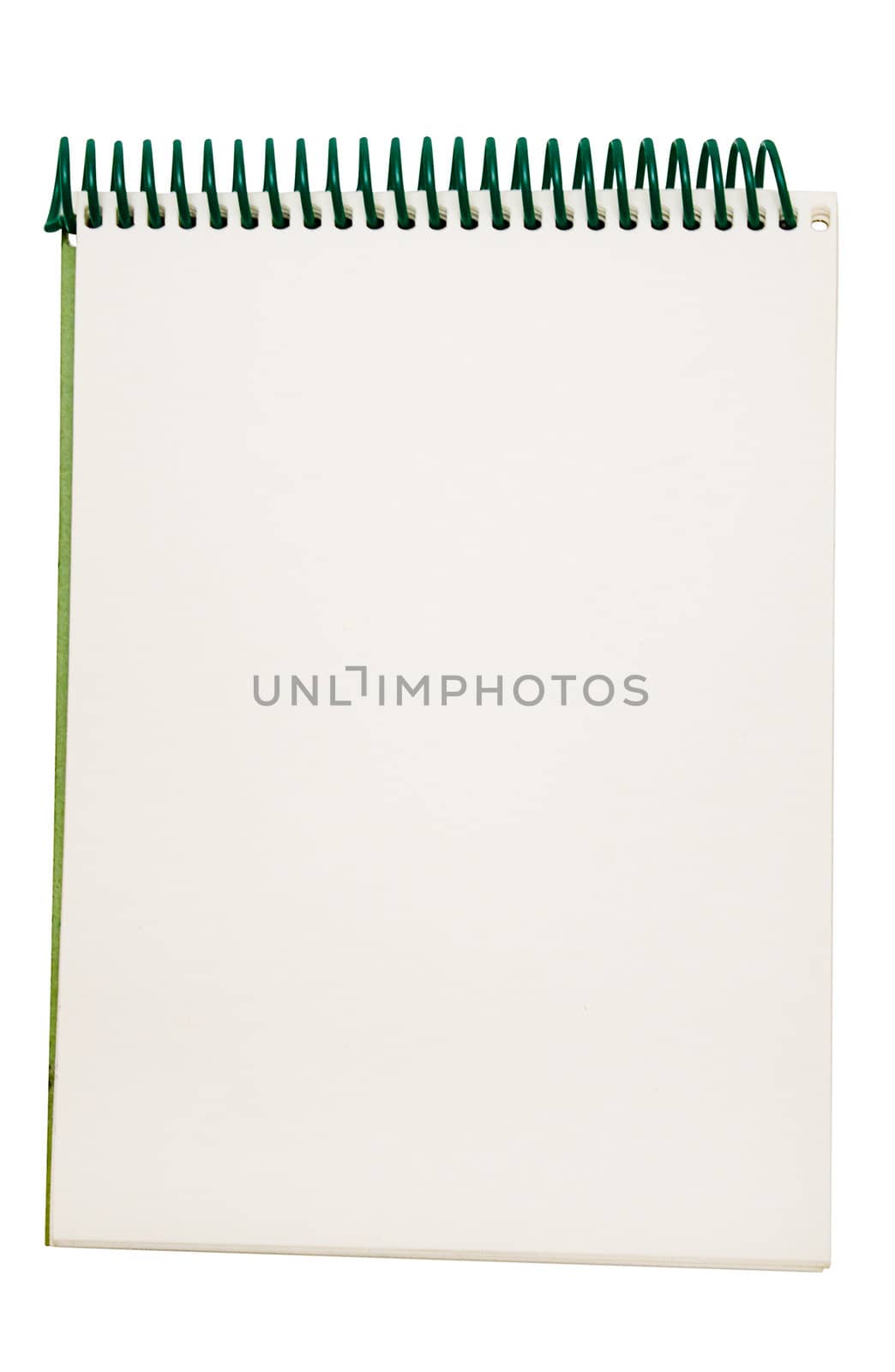 Blank notepad isolated on a white background. File contains clipping path.