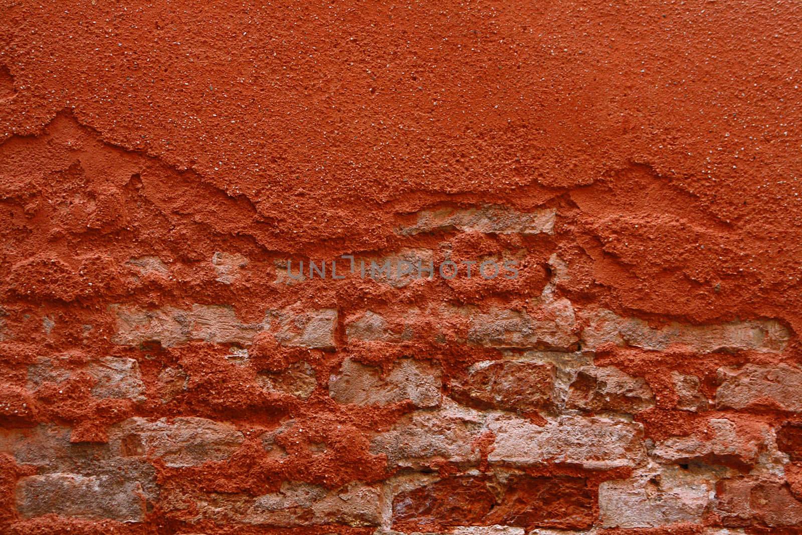 Red grunge wall by zager