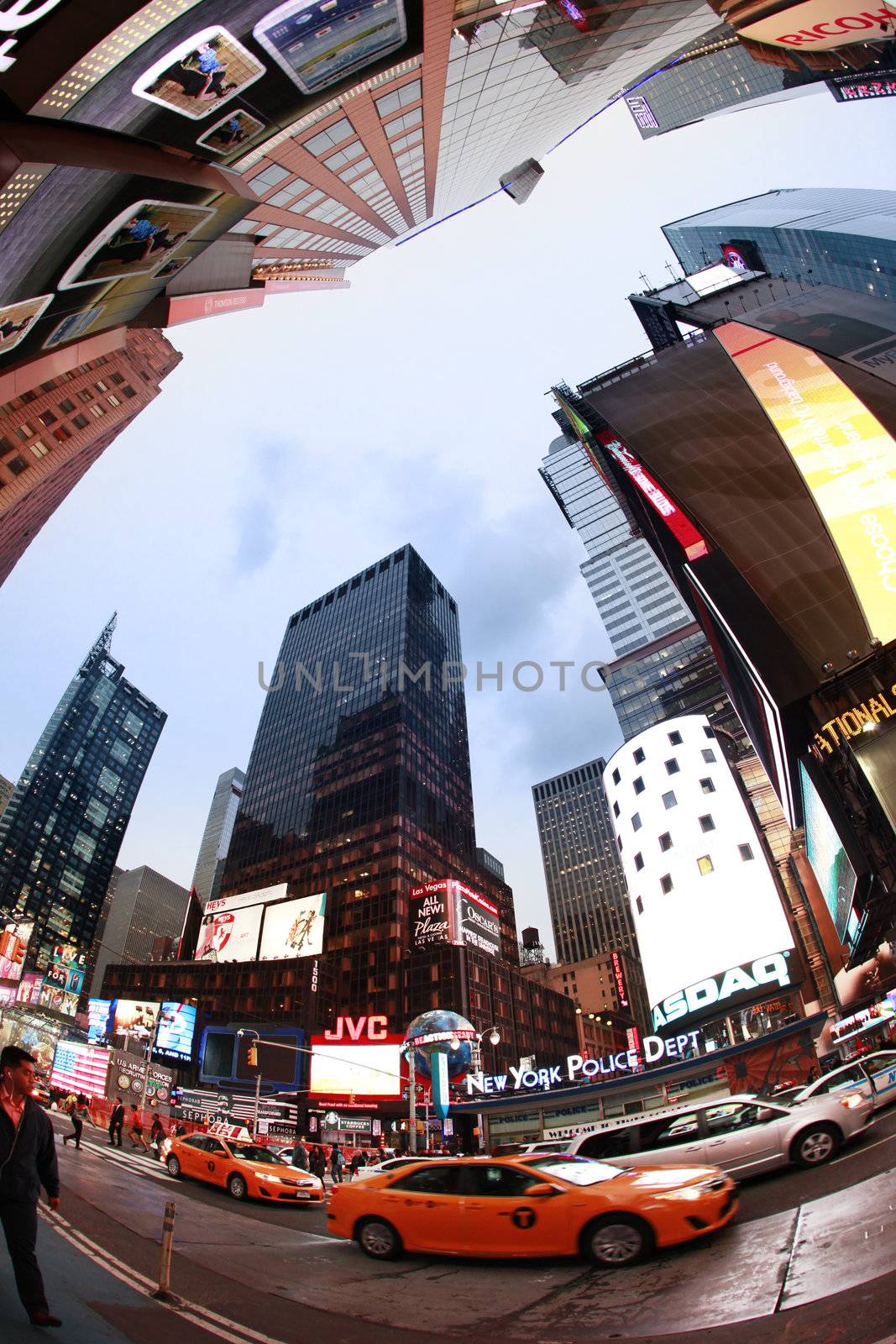 NEW YORK CITY - OCT 9: Times Square, featured with Broadway Theaters and huge number of LED signs, is a symbol of New York City and the United States, October 9, 2012 in Manhattan, New York City