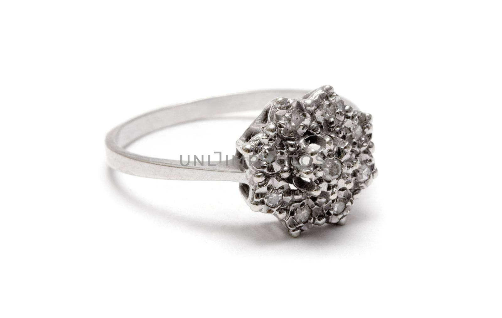 Silver Diamond Ring by winterling