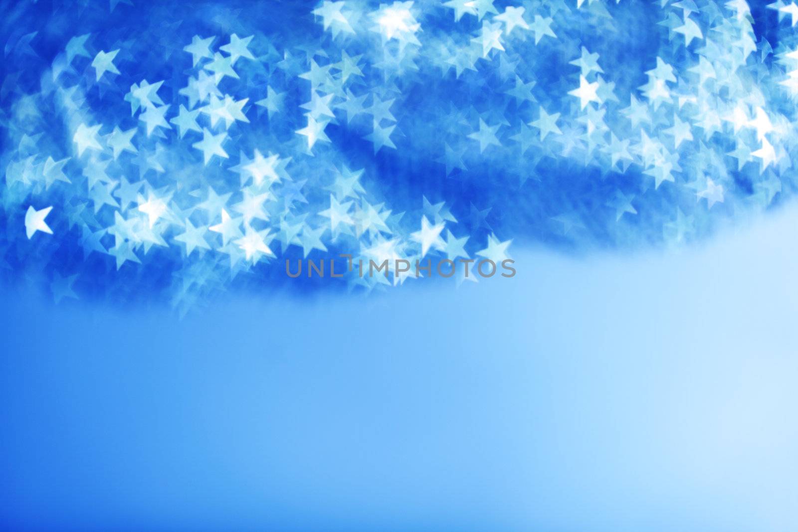blue bokeh background close up