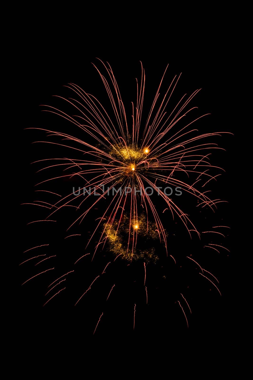 beautiful fireworks against the dark sky, fireworks