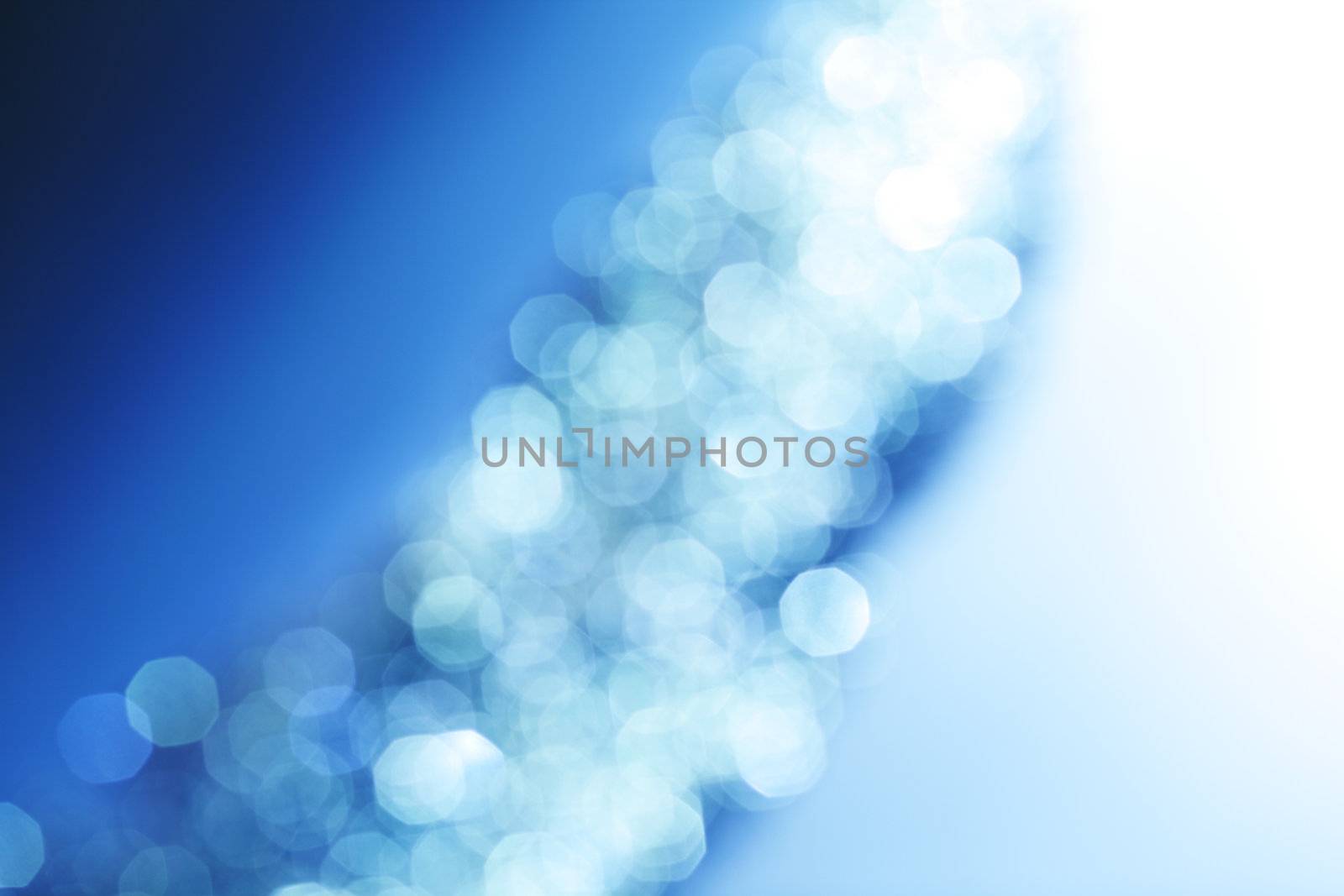 blue bokeh background close up
