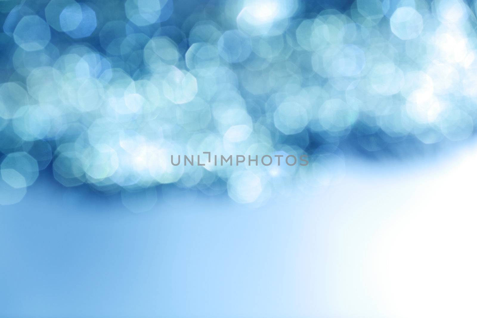 blue bokeh background close up