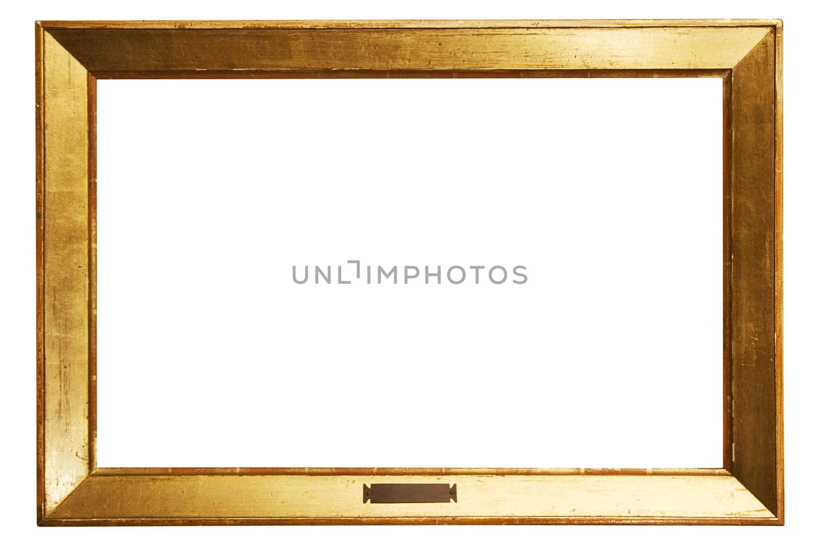 Simple Golden Picture Frame with Clipping Path by winterling