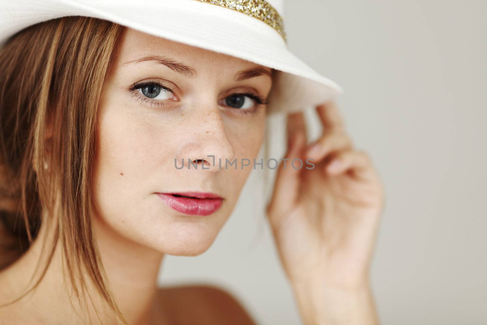  woman studio close up portrait