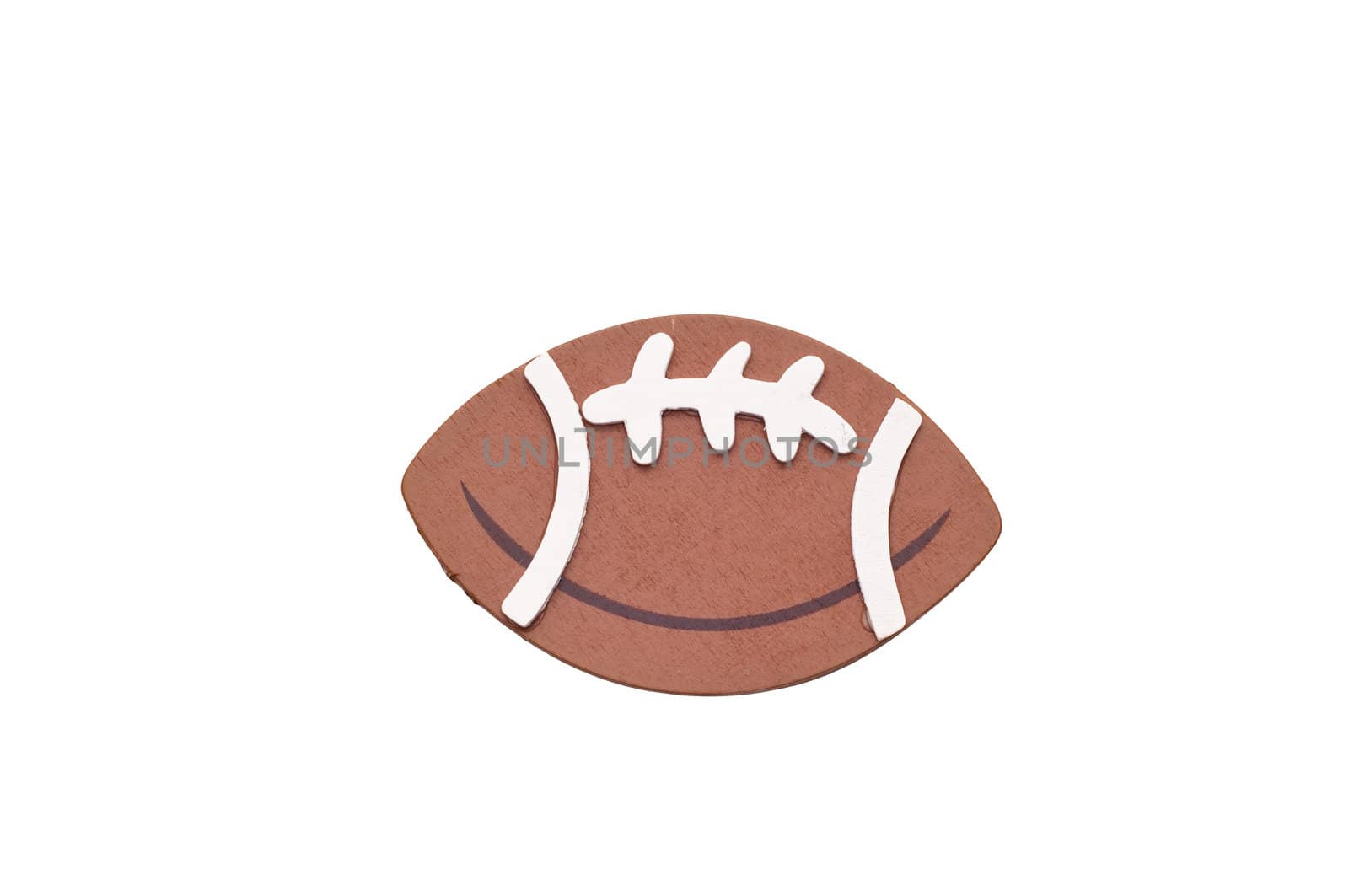 3d American football isolated on white background.