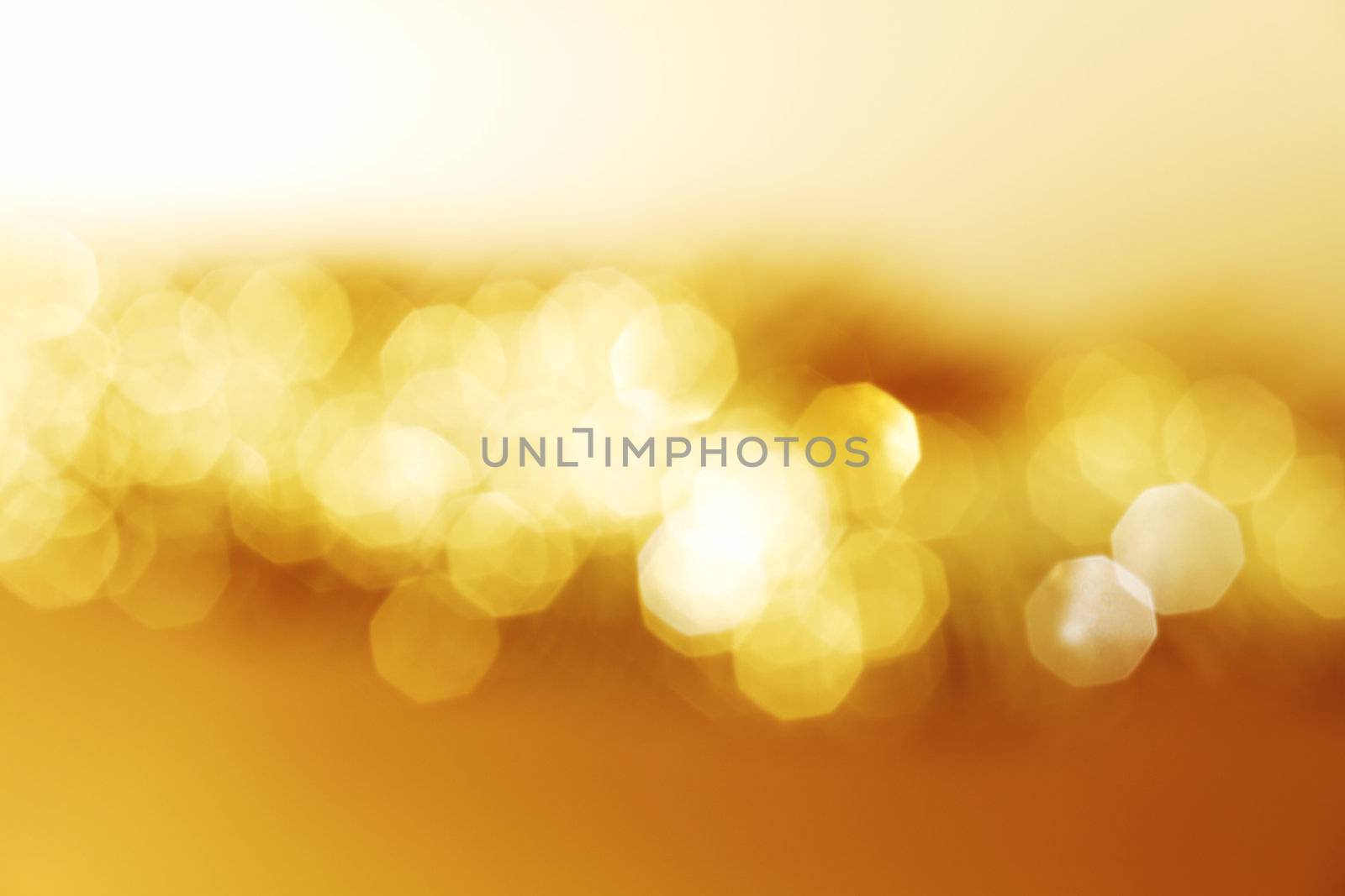 golden bokeh background close up