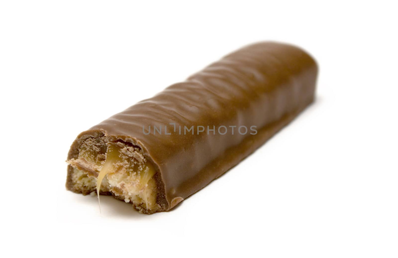 Chocolate bar isolated on a white background.