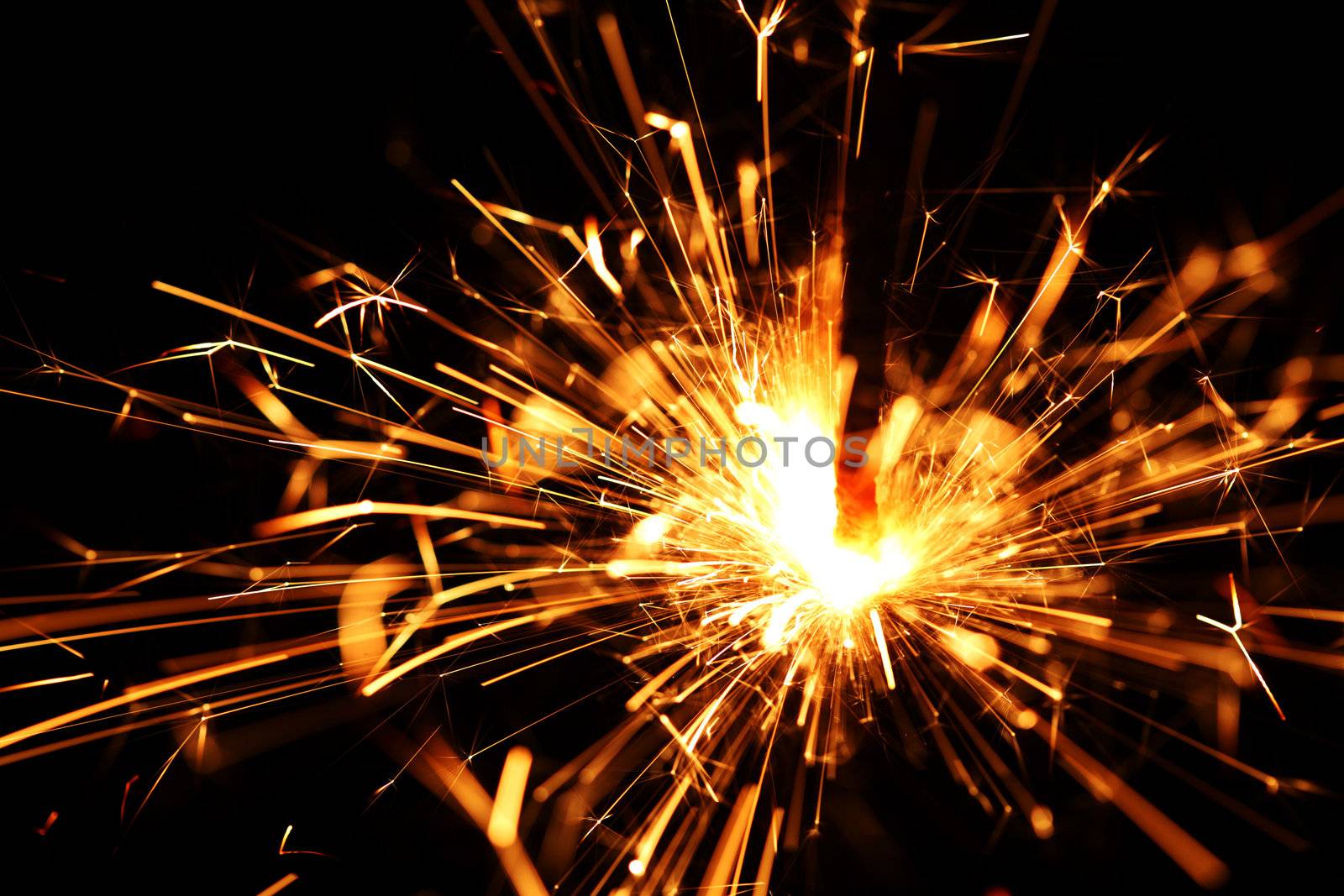 holiday sparkler macro close up