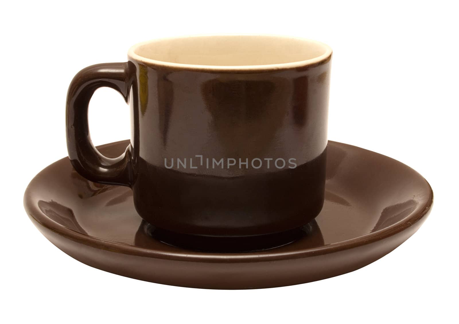 Espresso cup isolated on a white background. File contains clipping path.