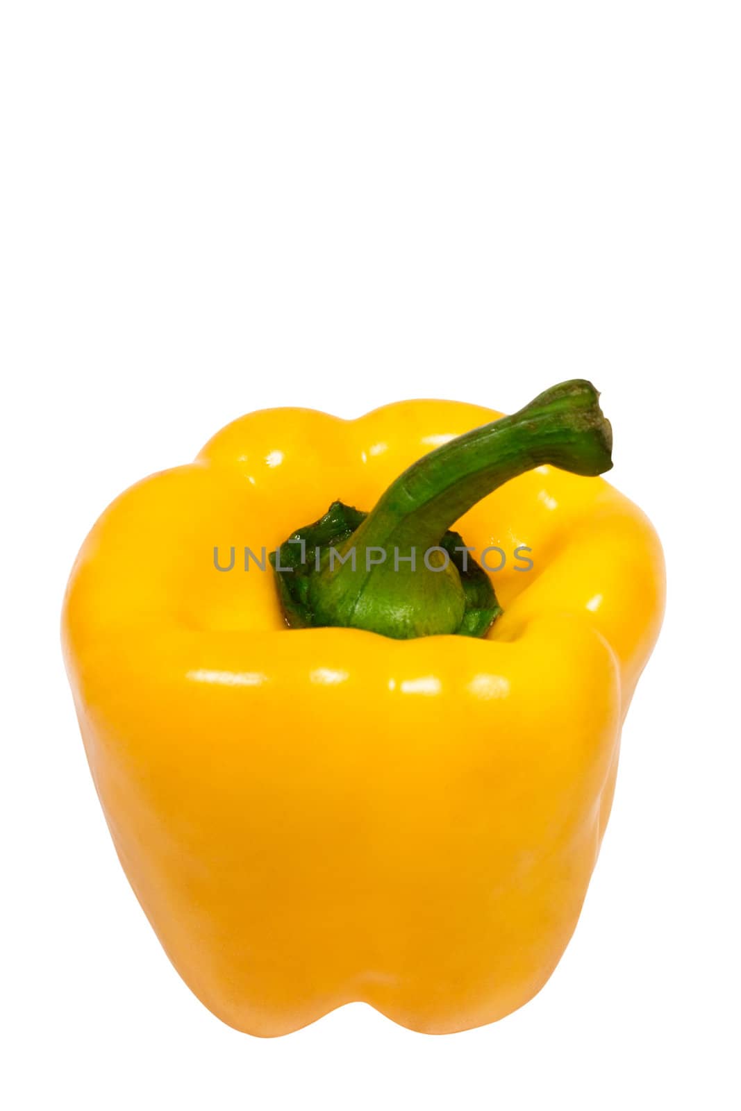 Yellow pepper. Isolated on a white background. File contains clipping path.