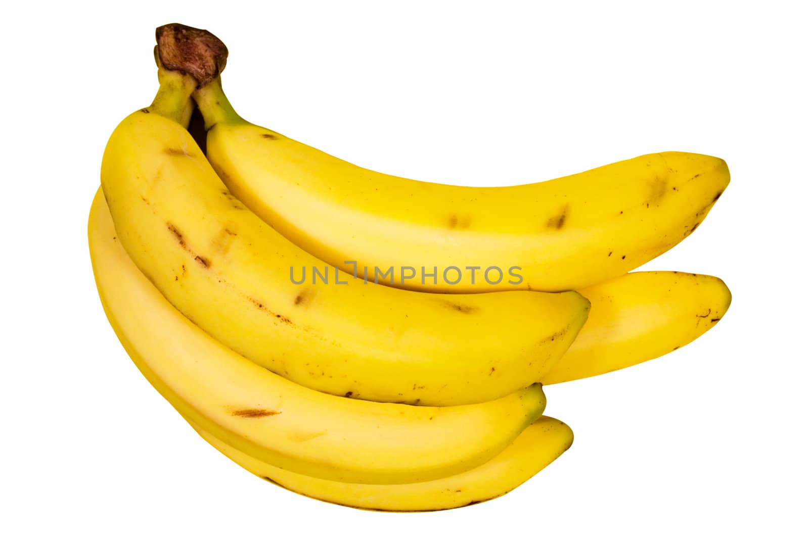 Bunch of bananas isolated on a white background. File contains clipping path.