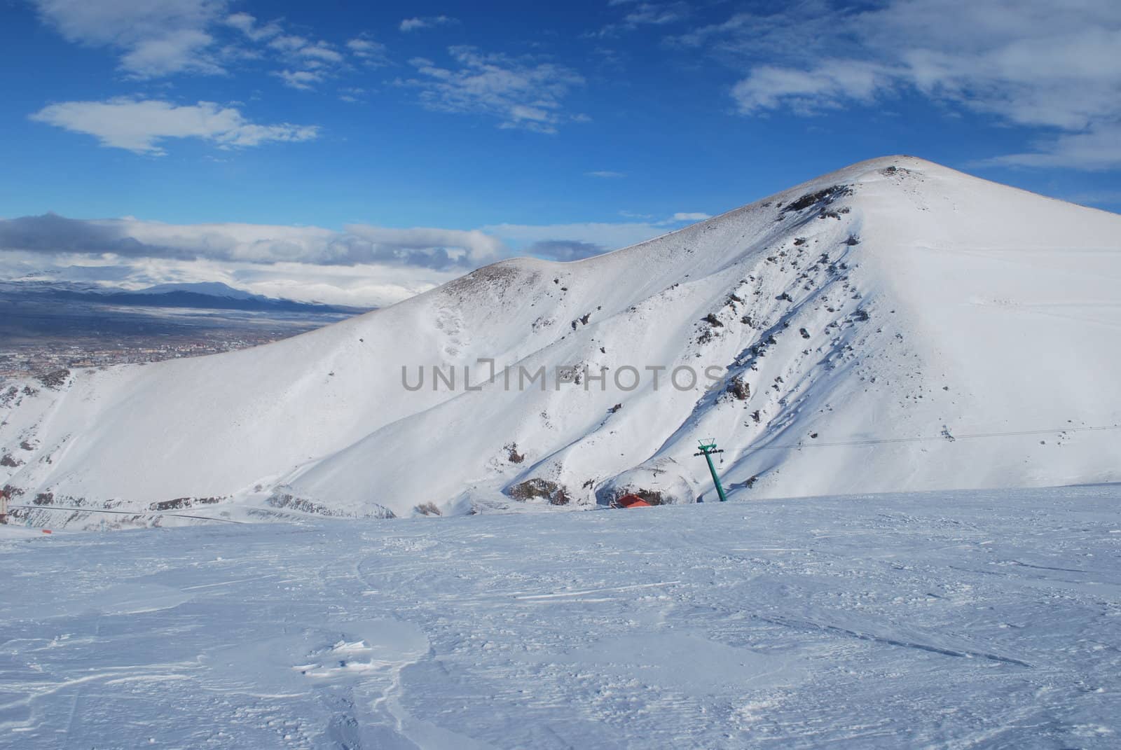 ski resort and  snow mountains in Turkey Palandoken Erzurum by svtrotof