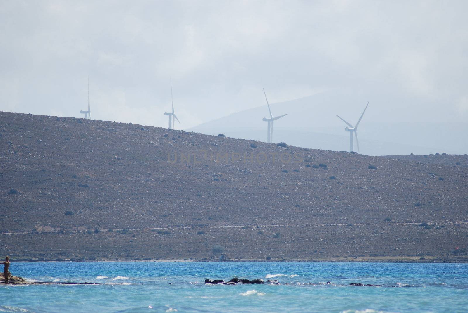 wind turbines � wind farm in the near of the Aegean Sea, Turkey by svtrotof