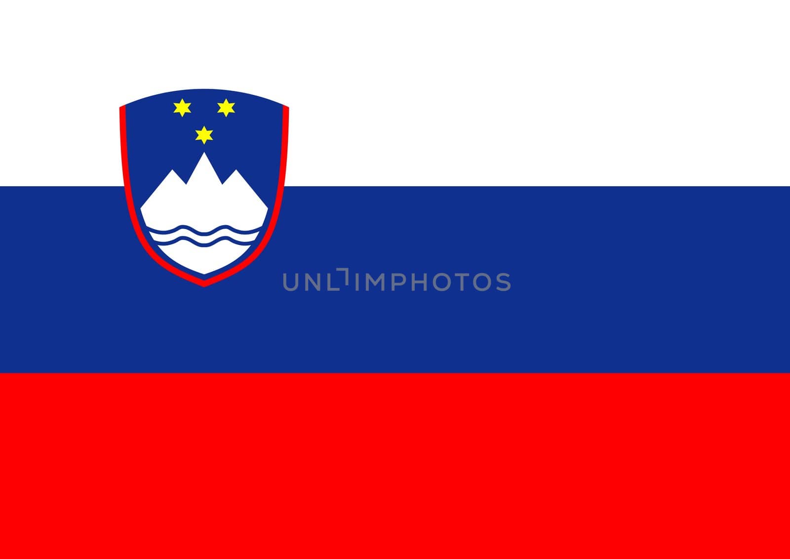 Illustration of the flag of Slovenia