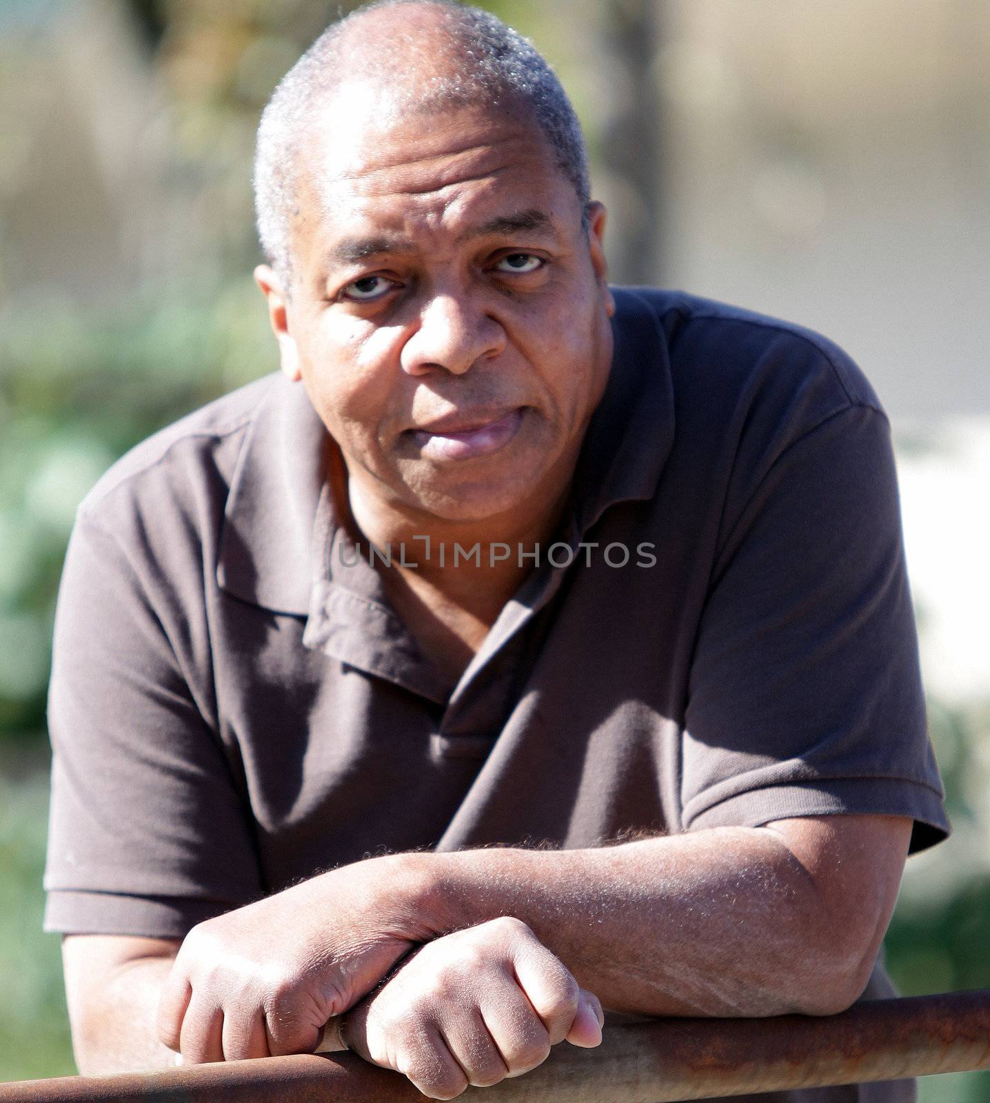 African american male expressions outdoors.