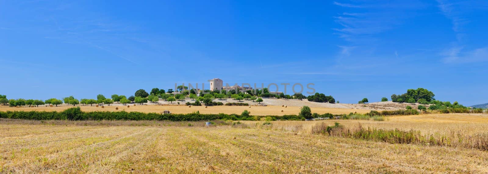 Mediterranean village of Majorca island, Spain. Panorama