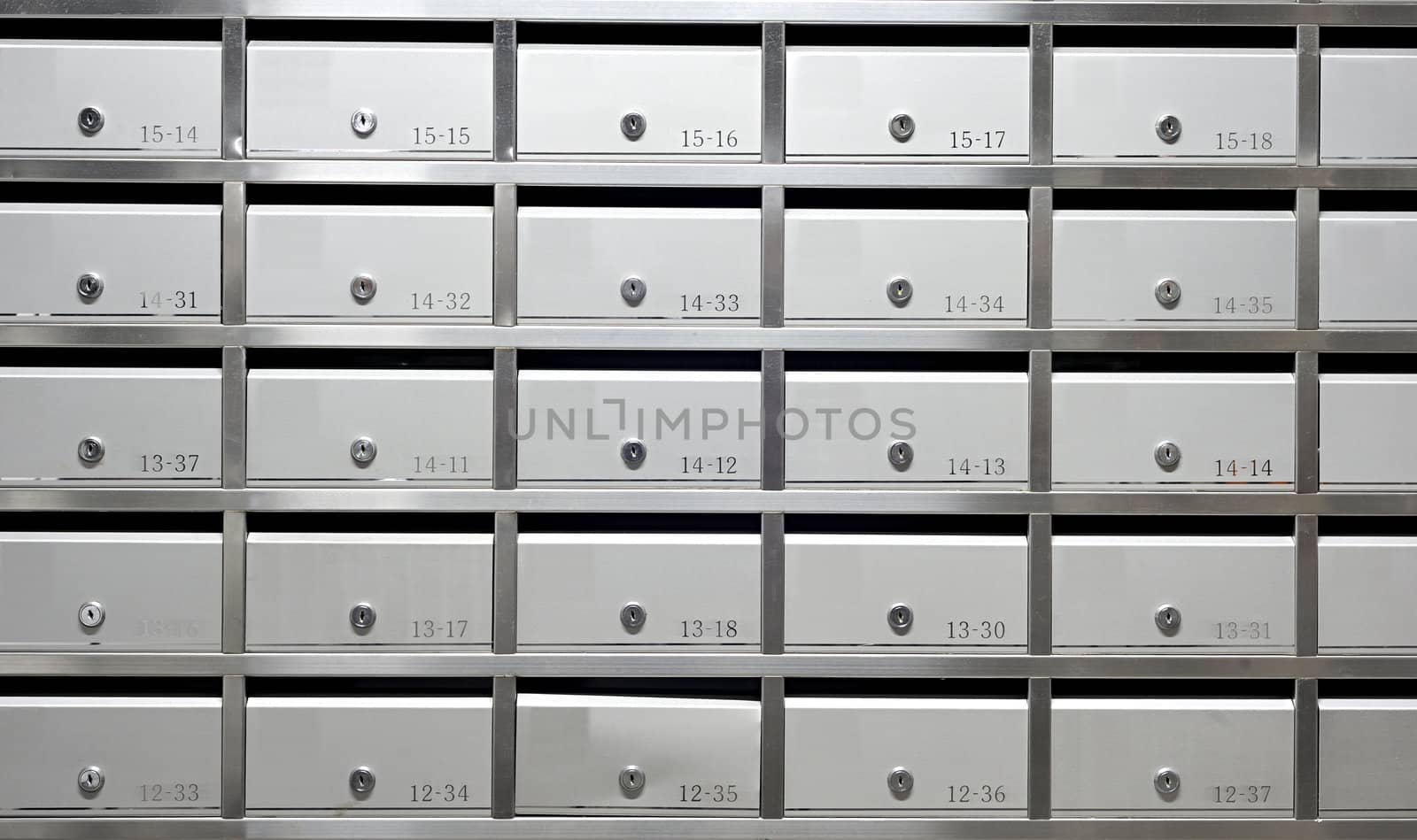 metallic mailbox array tidy by jackq