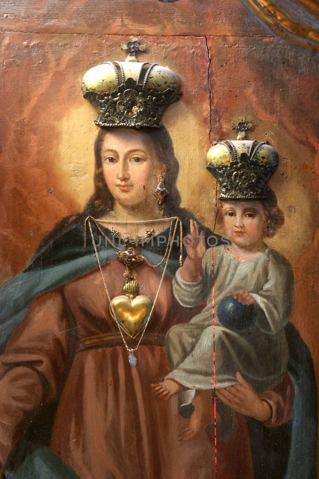 Blessed Virgin Mary with baby Jesus by atlas