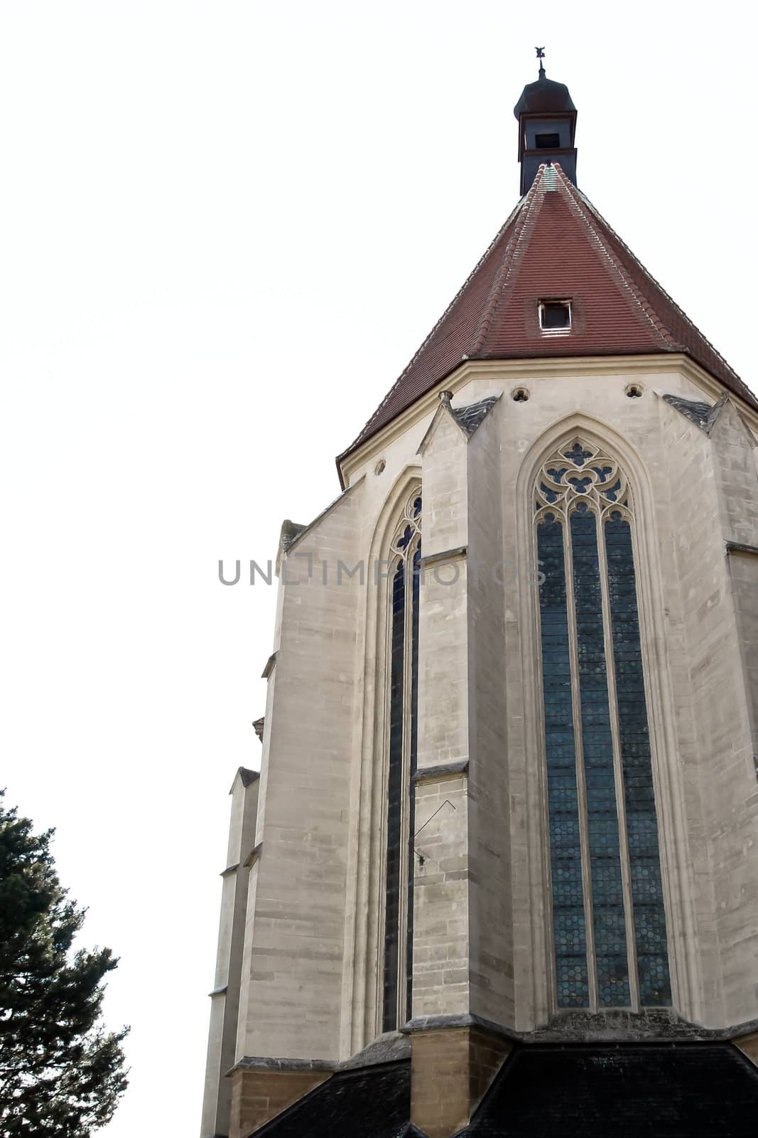 A detail of a church (Piaristenkirche) in Krems. lower Austria