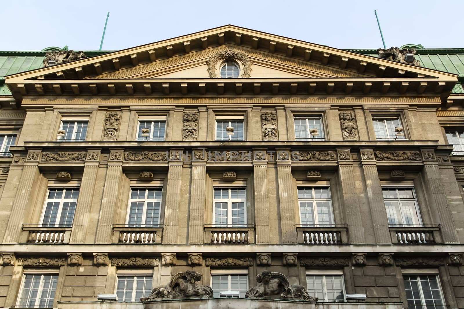 Facade of Am Hof 2 in Vienna, Austria