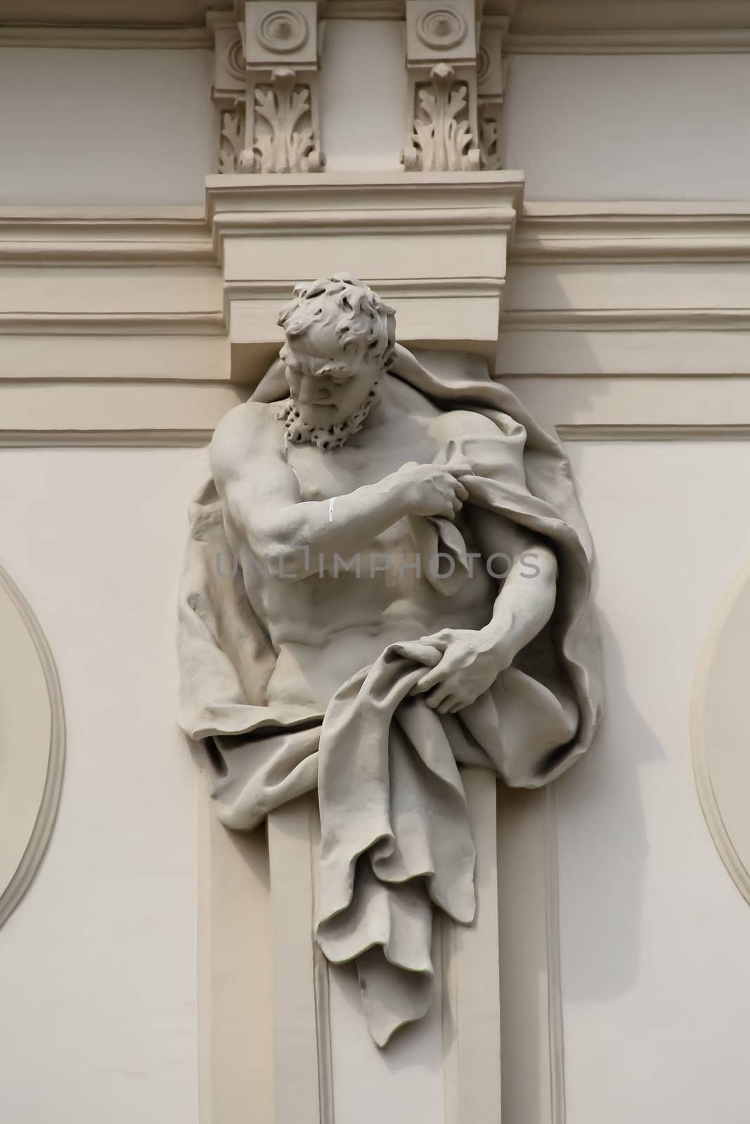 Column decoration of castle Belvedere in Vienna, Austria