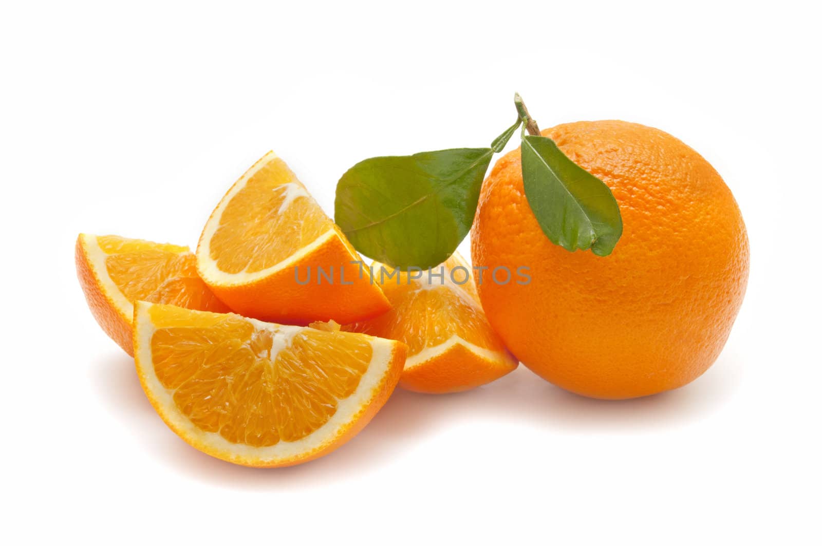 ecological orange on white background