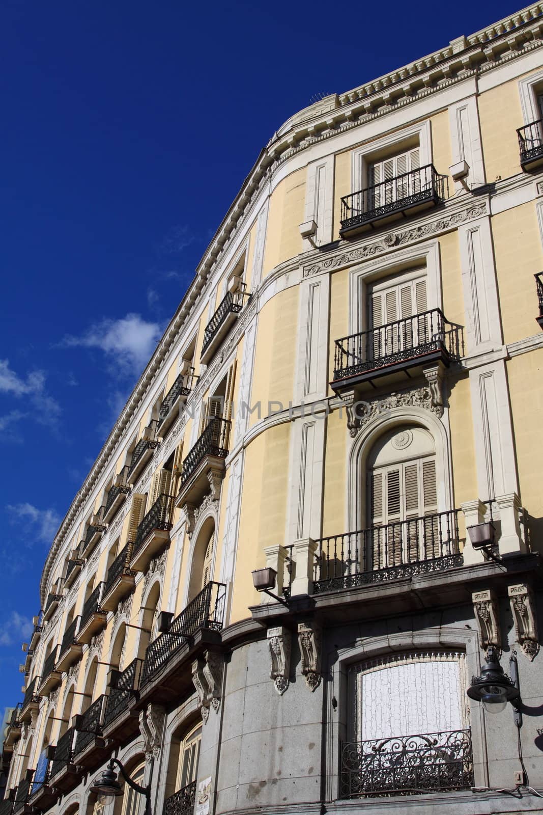 Mediterranean architecture in Spain. Old apartment building in Madrid. by mariusz_prusaczyk