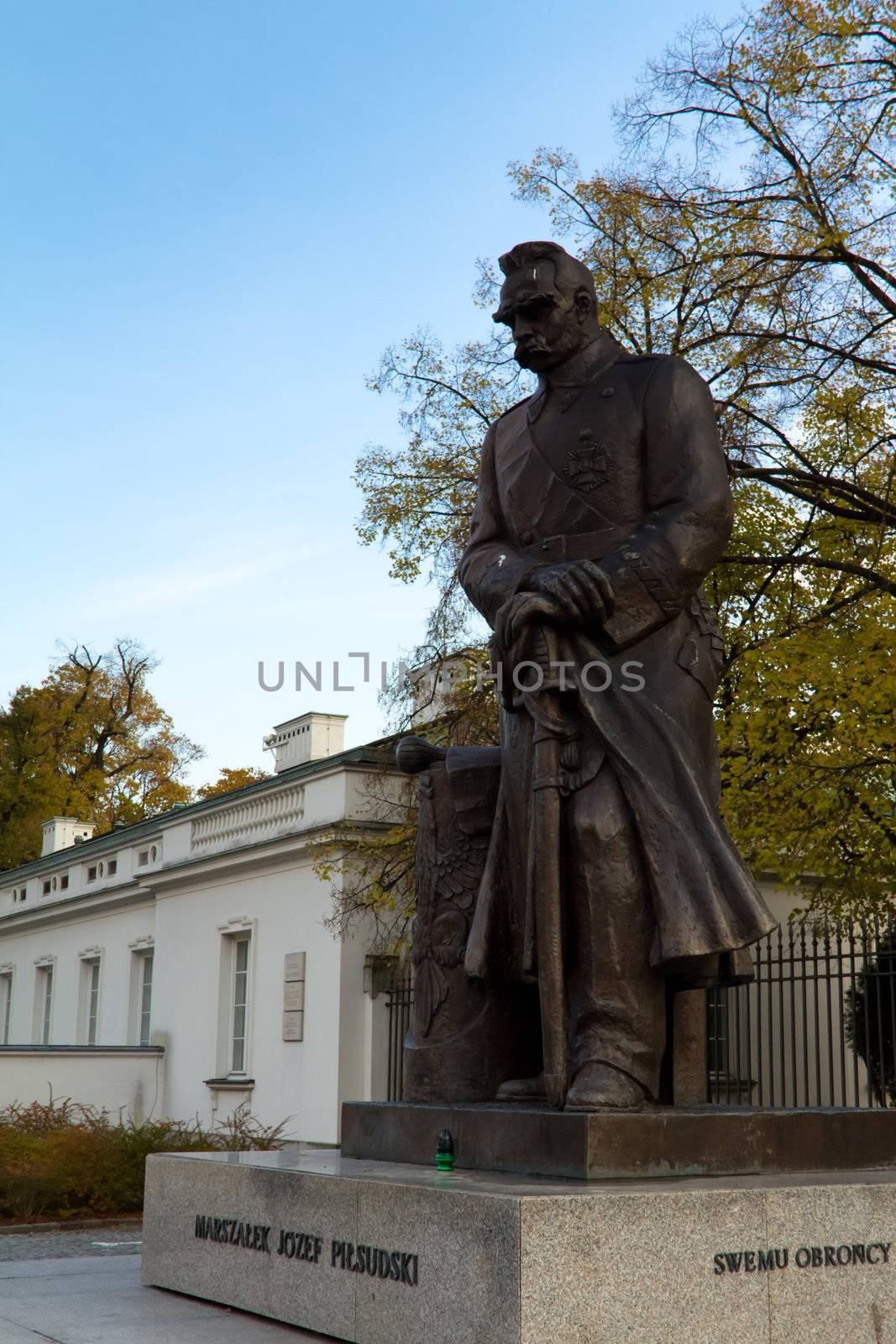 Statue of Jozef Pilsudski, who lead Polish into independence in 1920