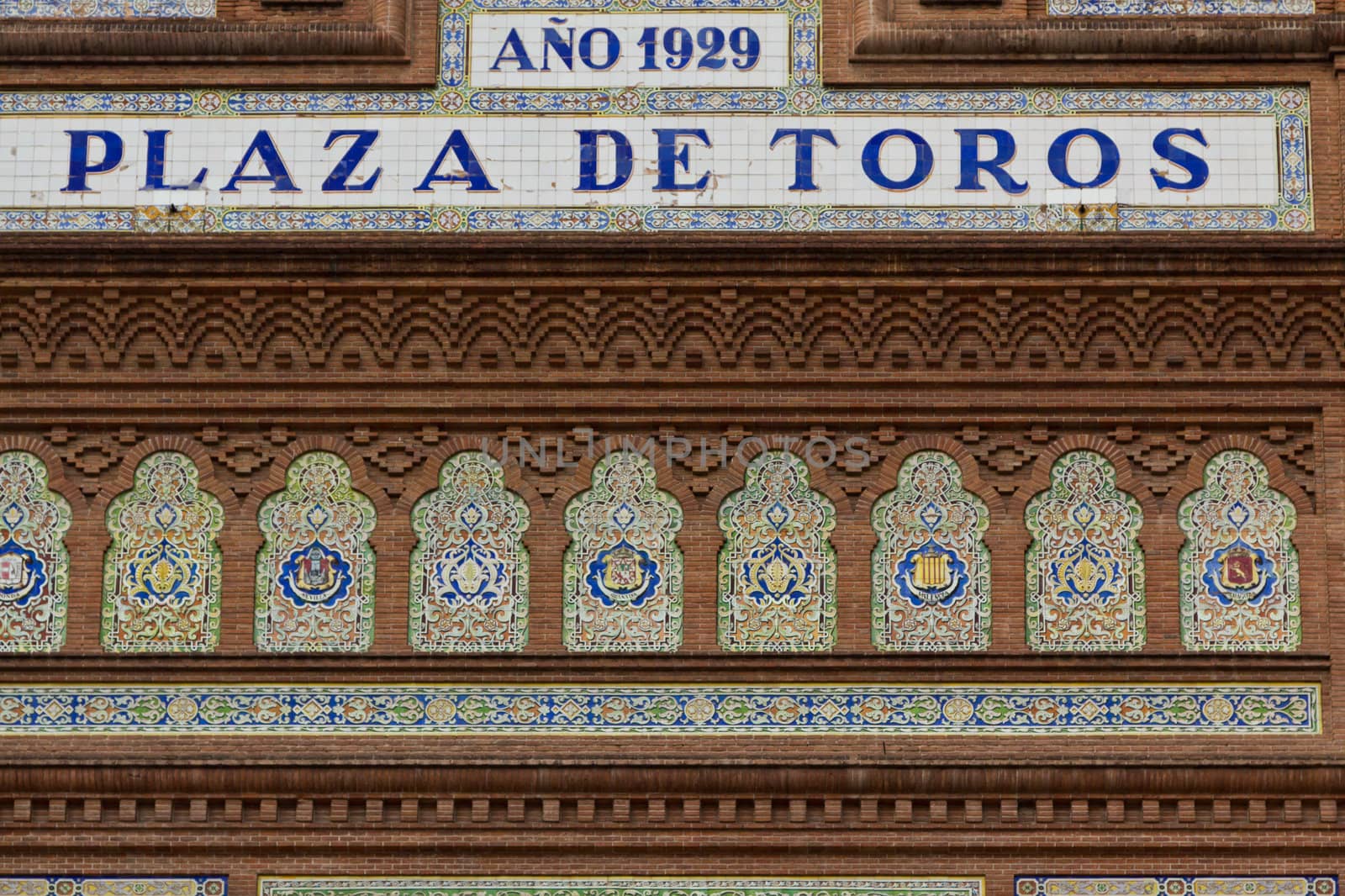 Detail of Madrid's bullfight arena, built in 1929