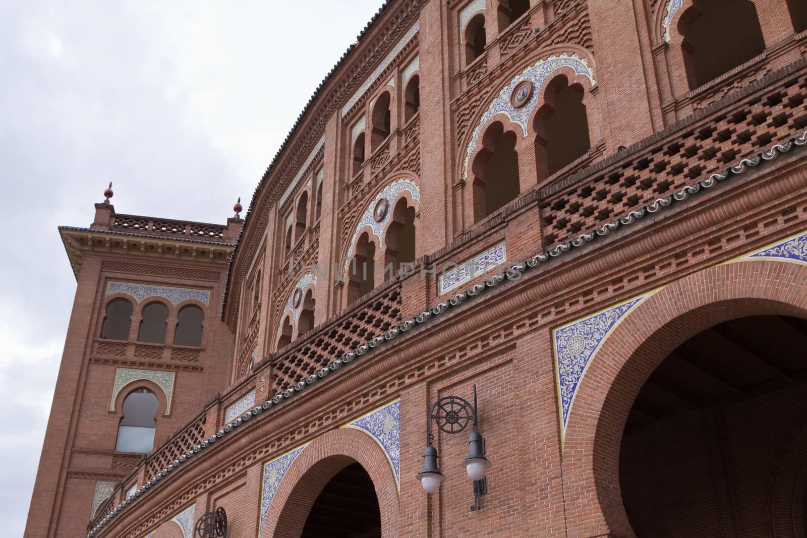 A side of Madrid's brick bullfight arena