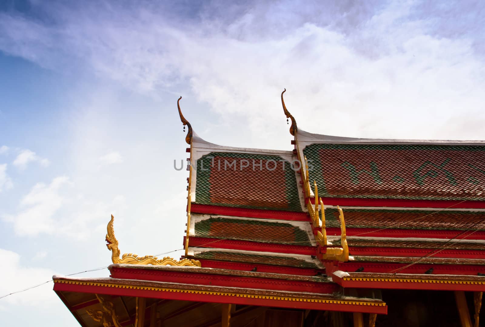 Temple roof in thailand and part the identity of art.