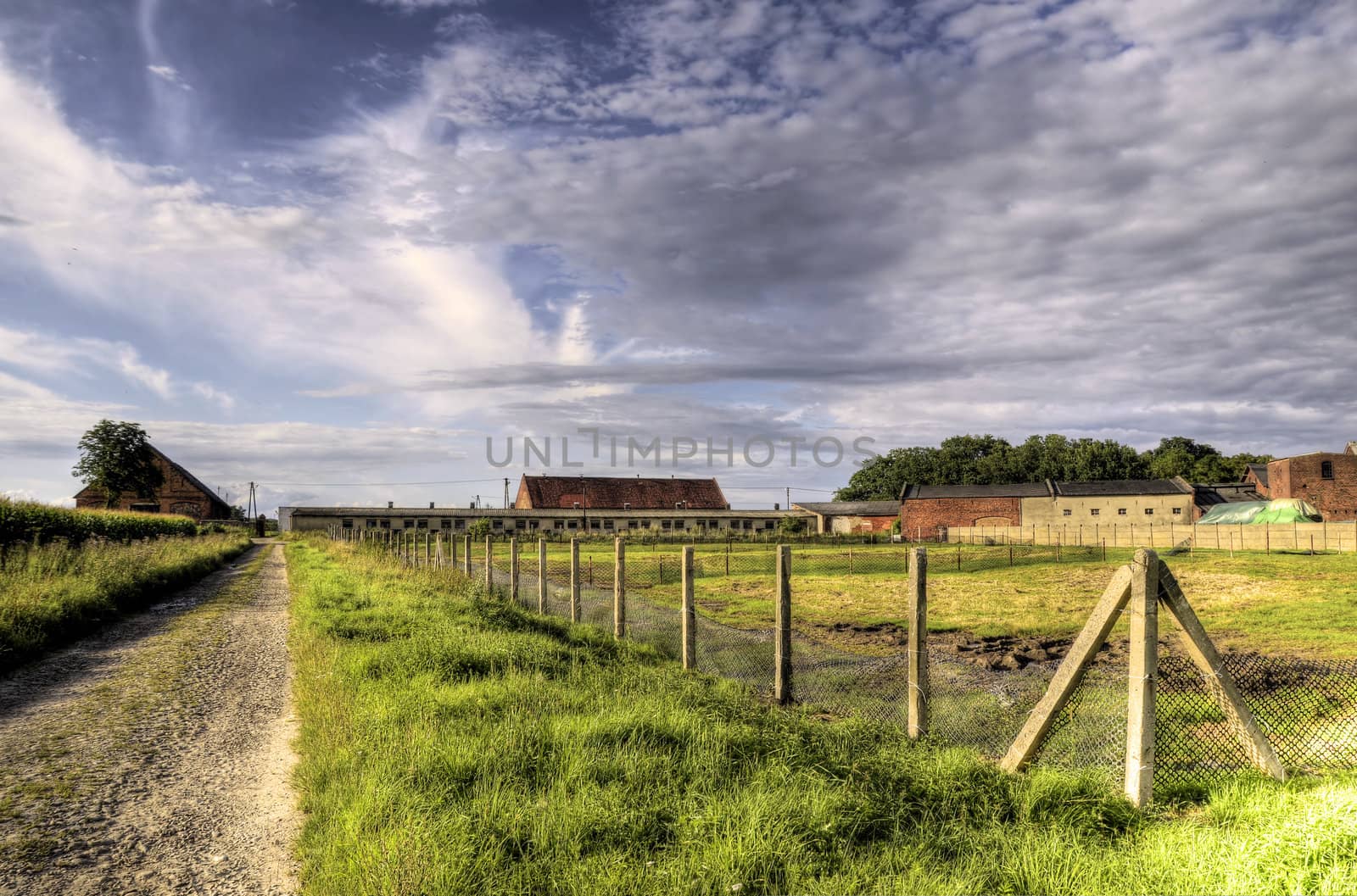 This photo present the buildings in the old historic farm HDR.