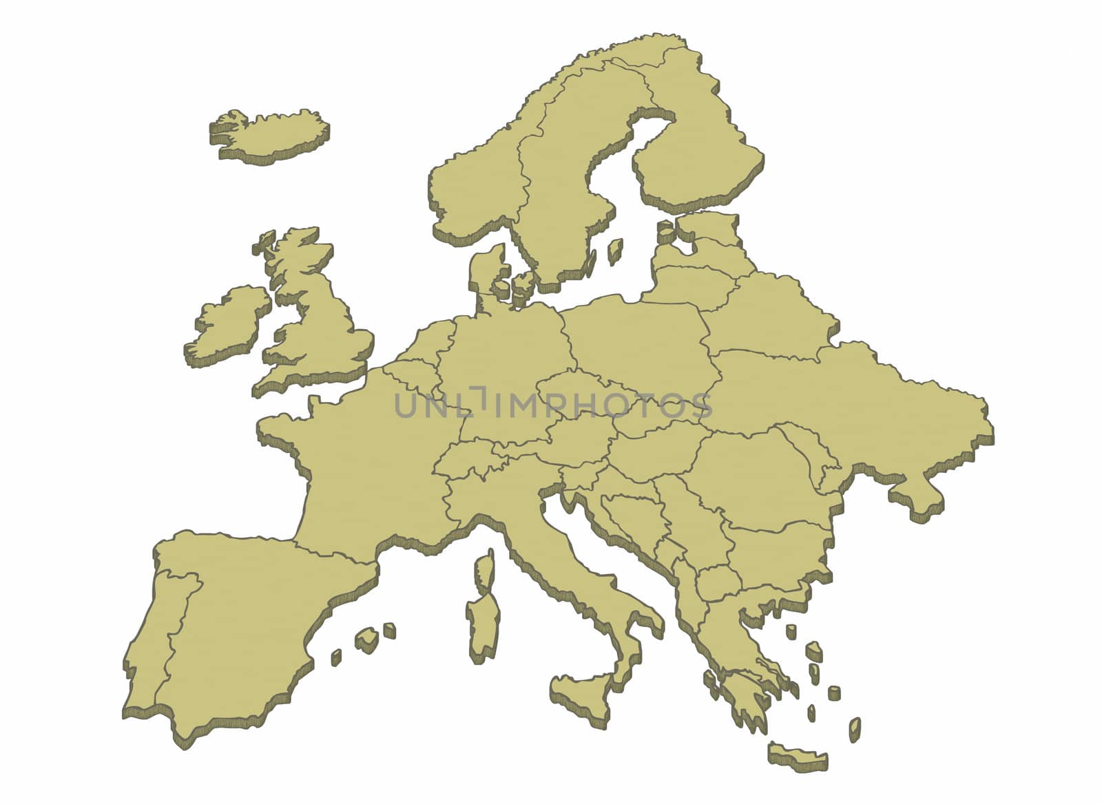 Map of Europe by Alvinge