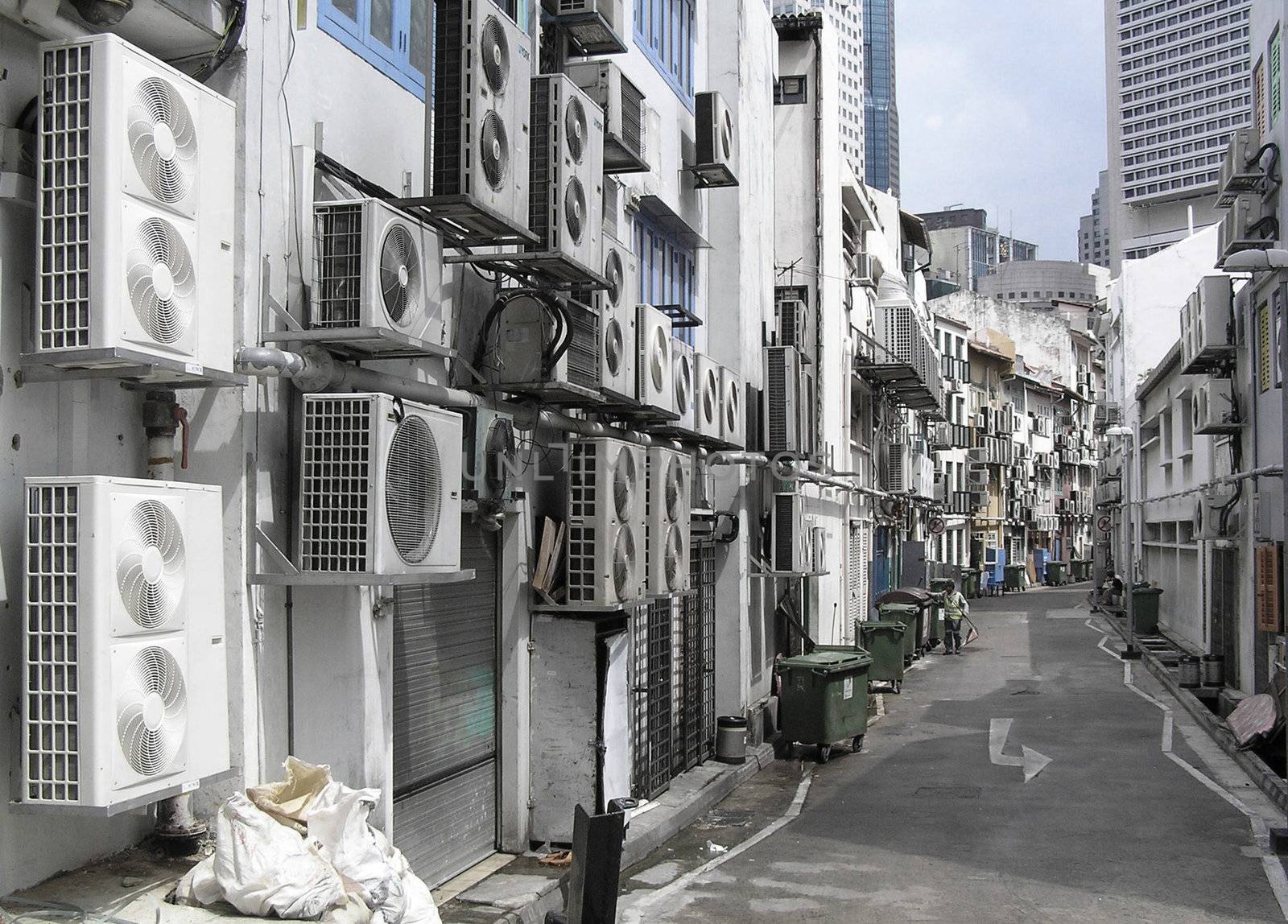 Grave needs of air conditioning in Singapore apartment block.