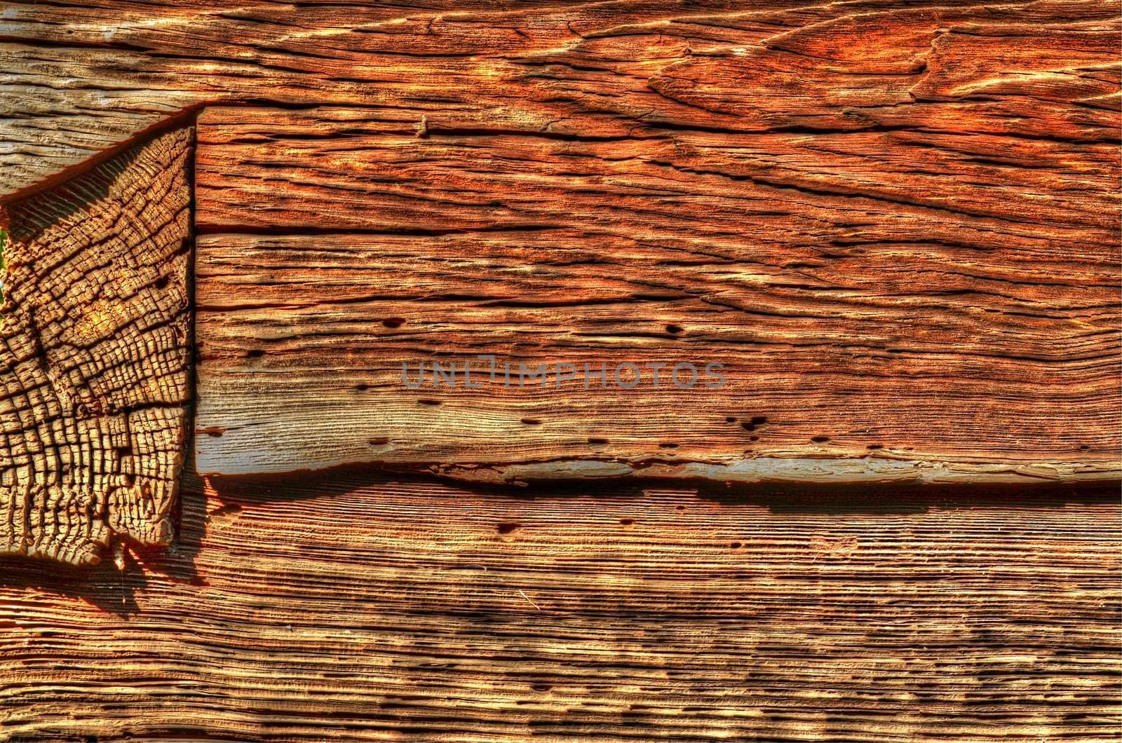 A fragment of a wooden structure of the building by PRSchreyner