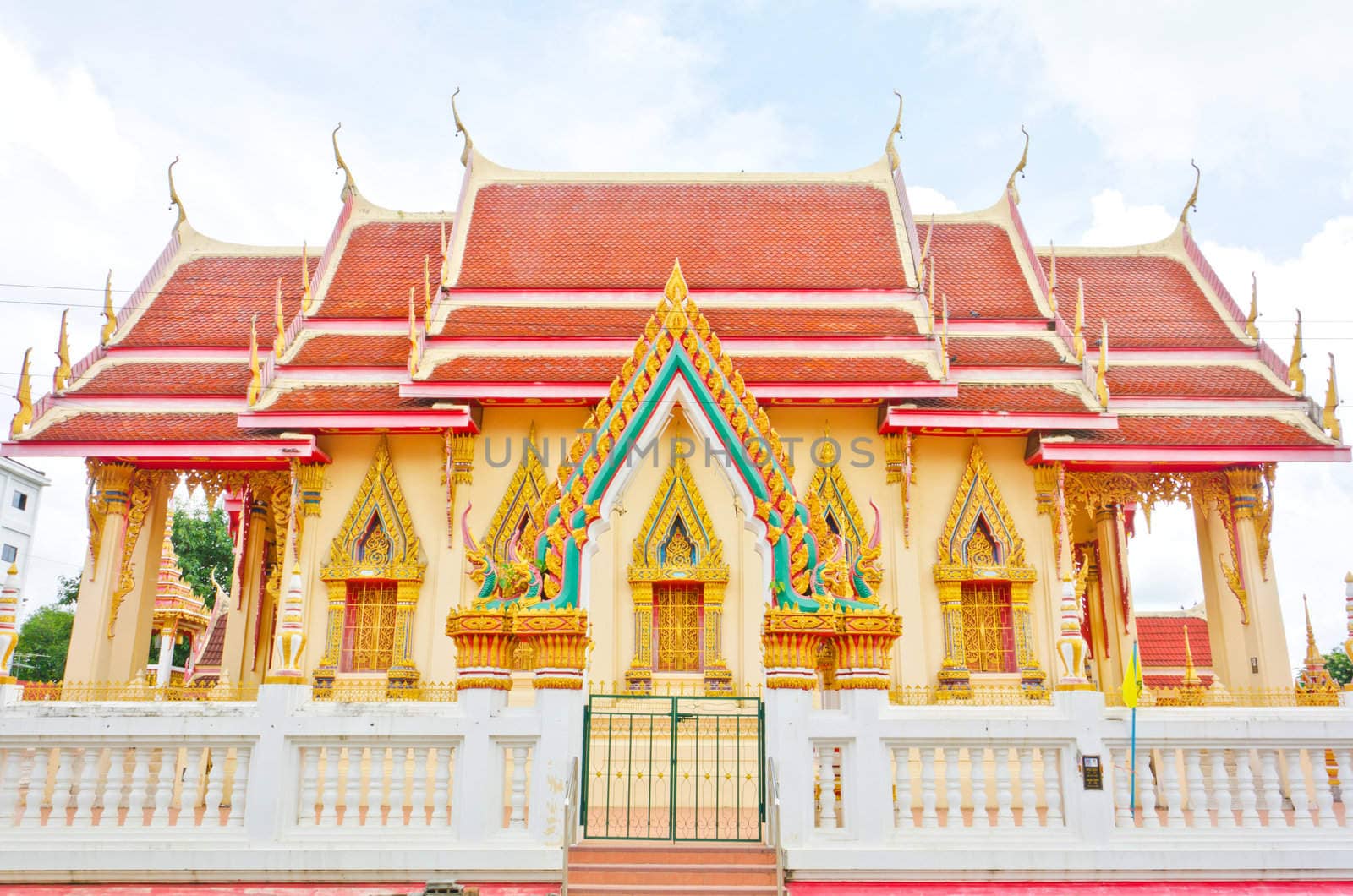 Buddha church at the Thai temple style