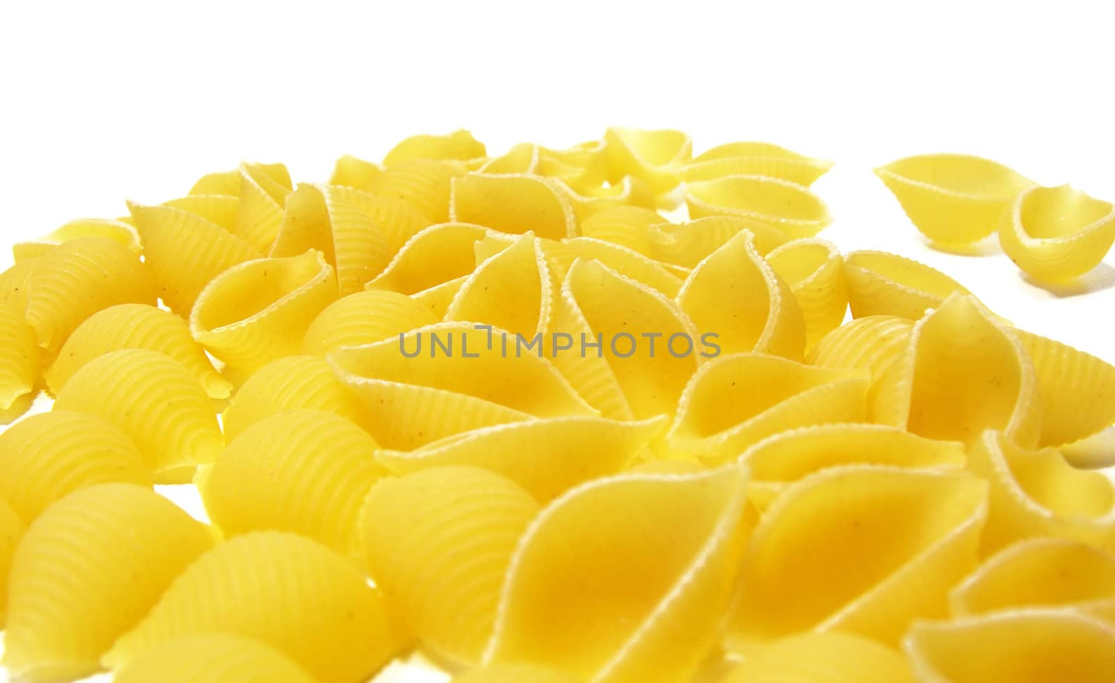 detail of pasta isolated in white