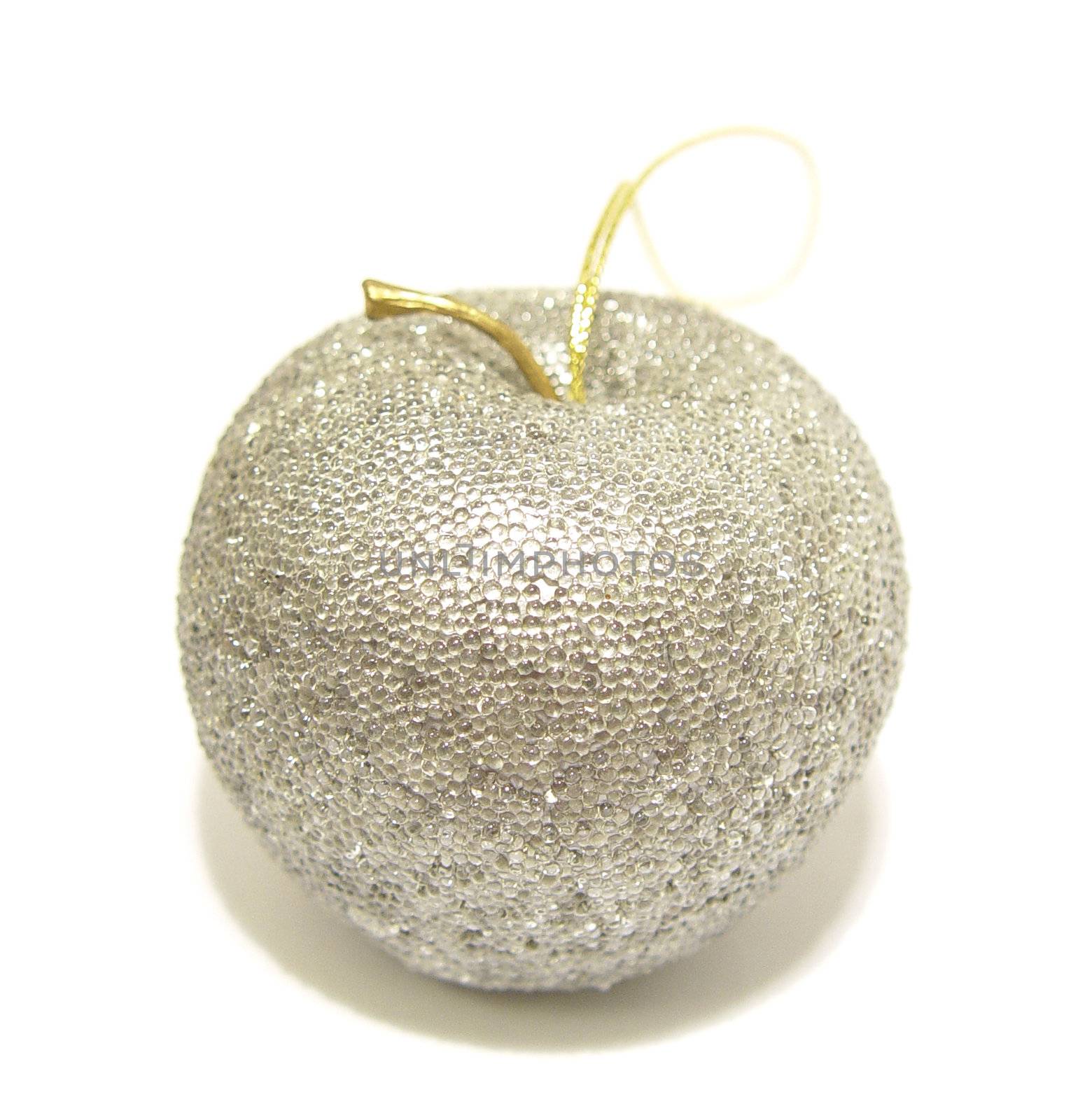 christmas decoration ball over white background