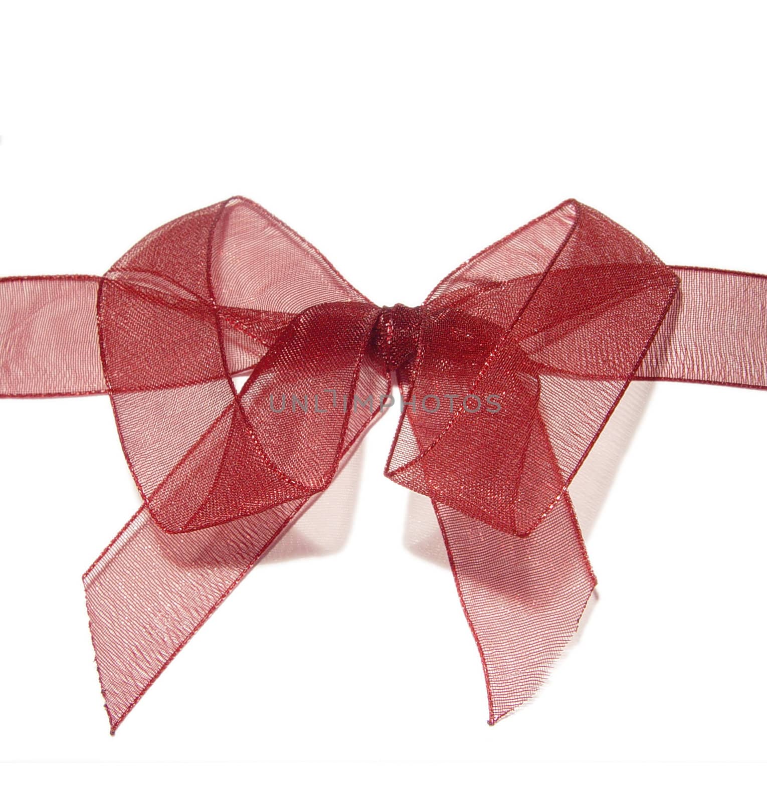 red ribbon in white background