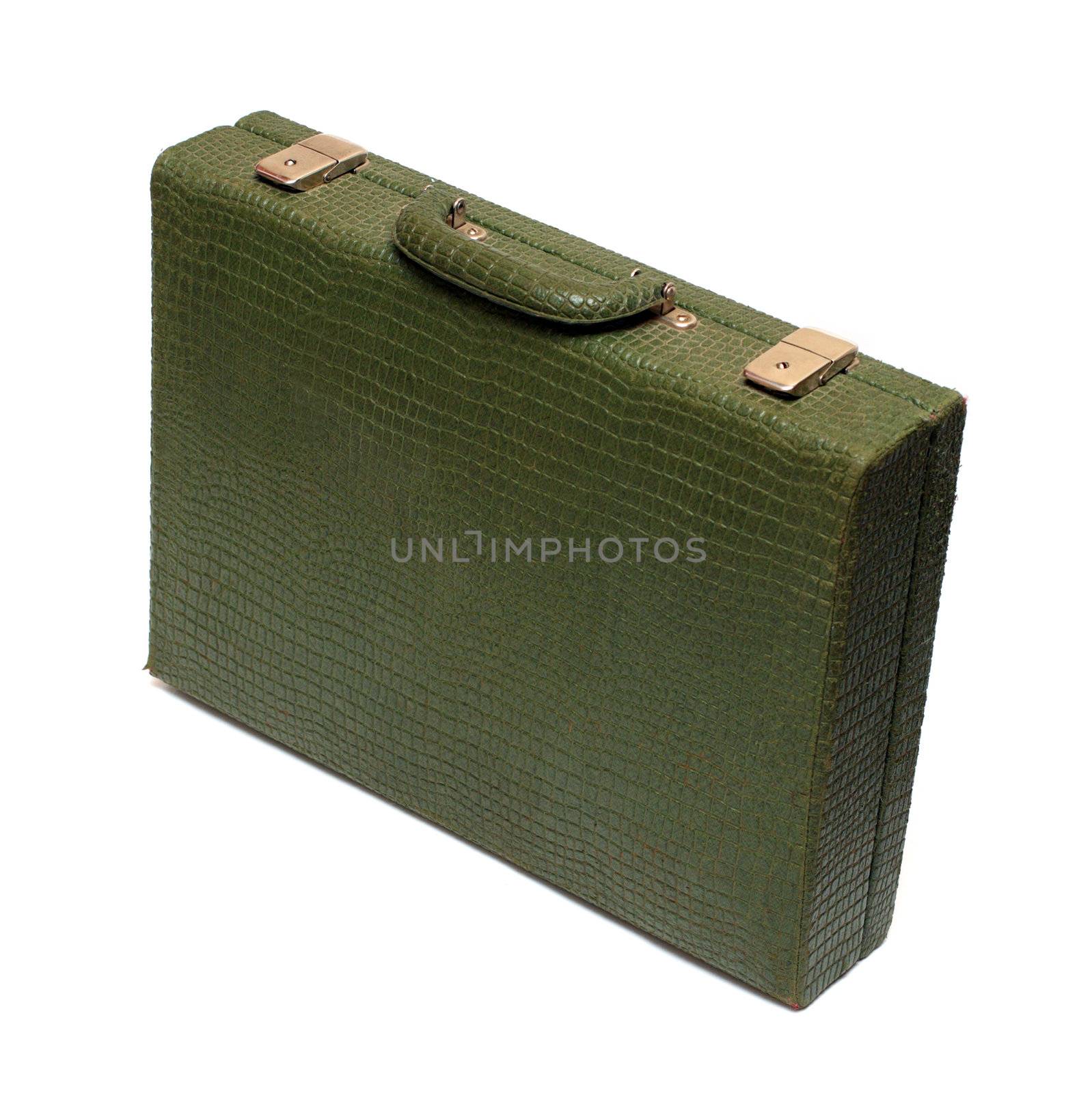 old green briefcase by Mikko