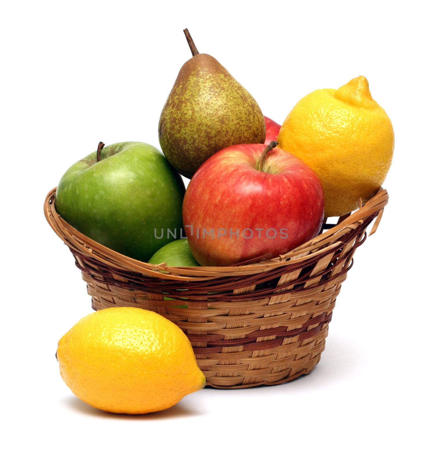 basket with fruits by Mikko