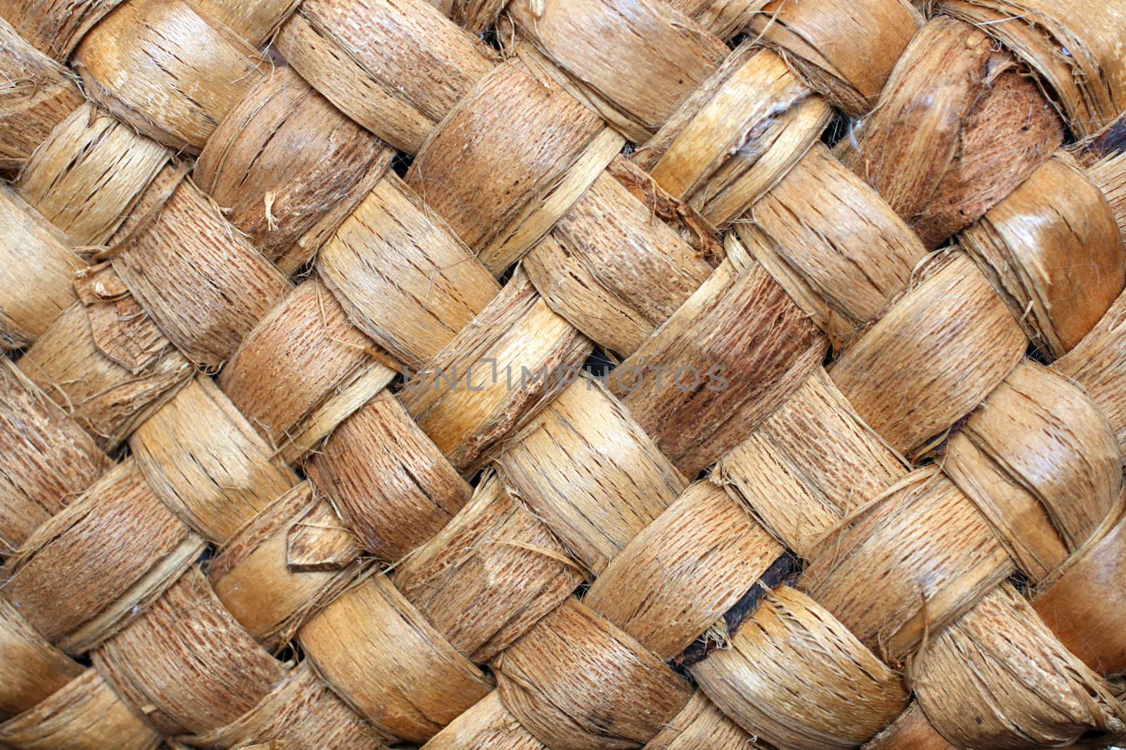 russian wicker brown fiber texture close-up
