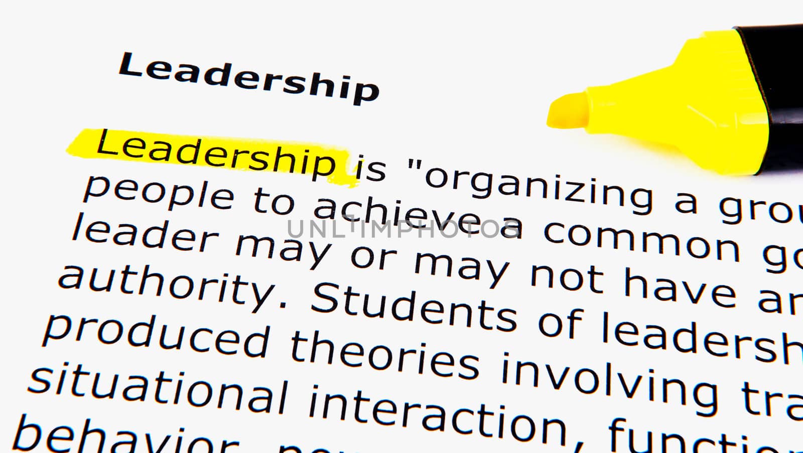 Text highlighted in yellow with felt tip pen