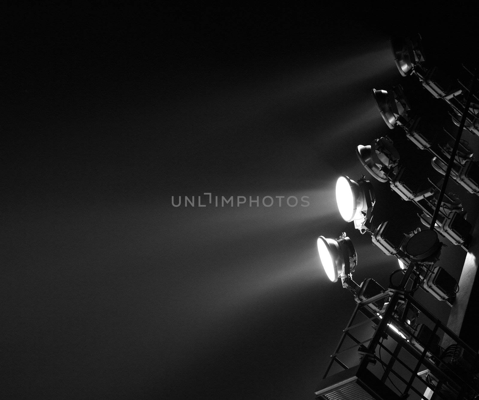 The Stadium Spot-light tower (dark background)