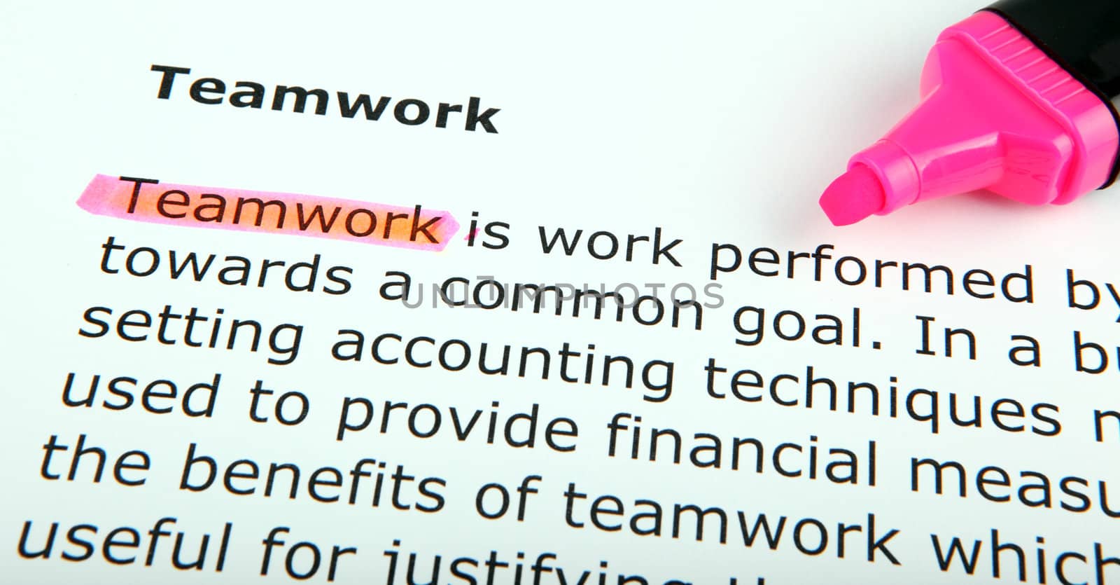 Text highlighted in yellow with felt tip pen