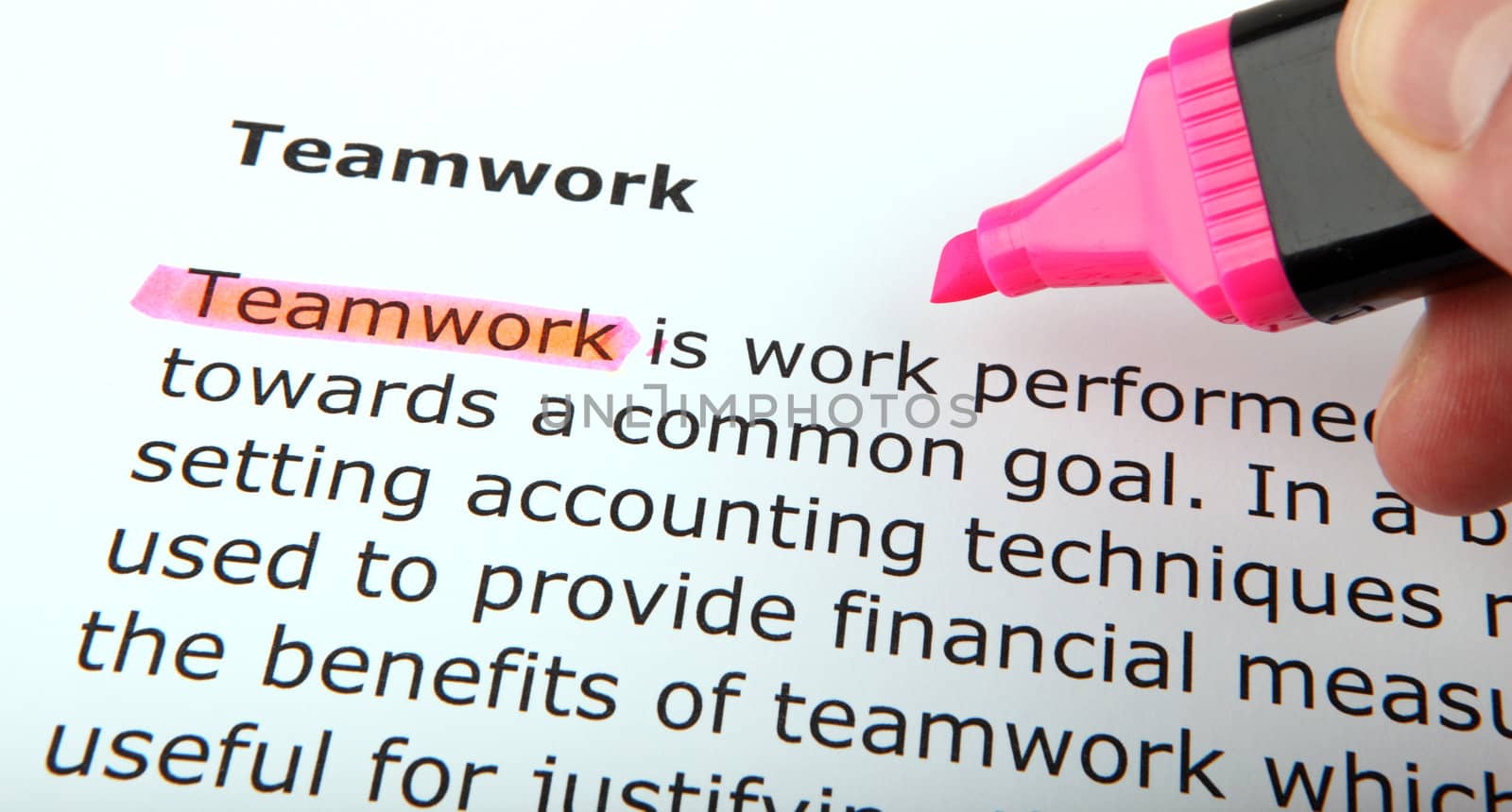Text highlighted in yellow with felt tip pen